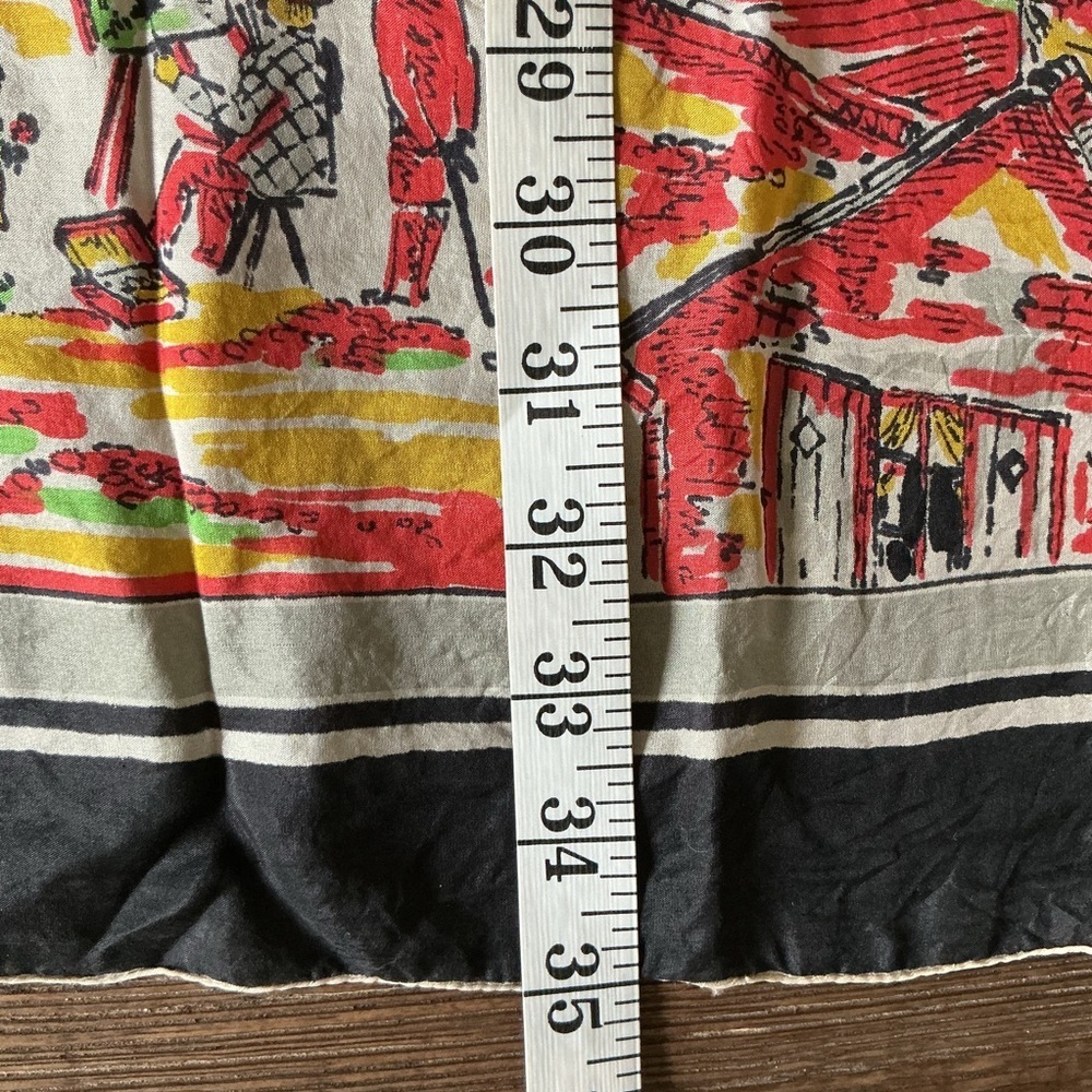 Colorful Vintage Fashion Silky Feel Patterned Scarves Bundle of 4 - Picture 9 of 12